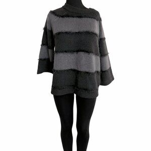 Halogen Grey and Black Oversized Sweater